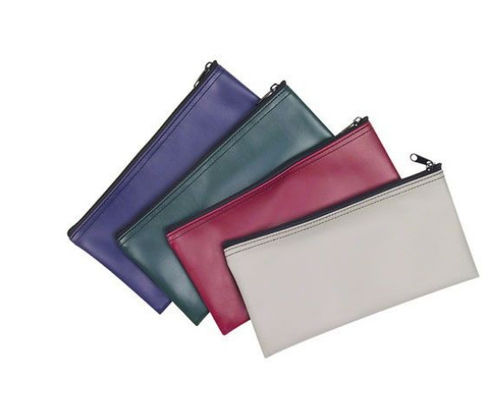 تتوفر حقائب بنكية بسحاب قابلة للتخصيص بأحجام مختلفة مصنوعة من PVC والجلد مناسبة للإيداع النقدي