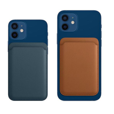 الجانب الخلفي Magsafe Wallet Case PU Leather For Galaxy S7 Iphone 13 Card