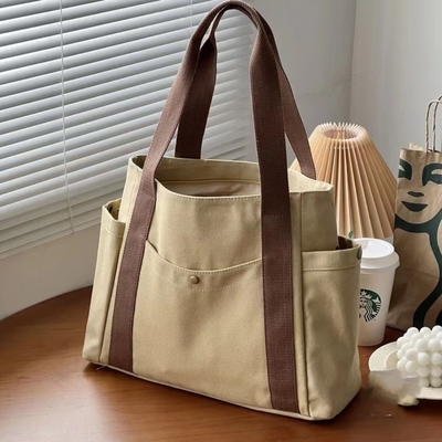 حقيبة قماش Tote الخروج قماش كل شيء في واحد العمل مستوى المظهر العالي النقل السعة الكبيرة طالب الفن واحد الكتف