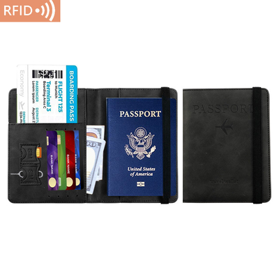 أمازون PU جلد جواز سفر حقيبة RFID متعددة الوظائف جواز سفر حامل جواز سفر غلاف جواز سفر غلاف جواز سفر
