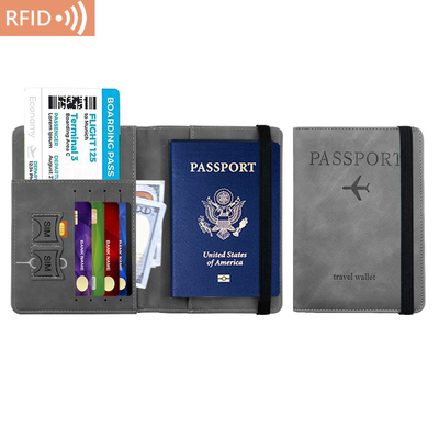 أمازون PU جلد جواز سفر حقيبة RFID متعددة الوظائف جواز سفر حامل جواز سفر غلاف جواز سفر غلاف جواز سفر
