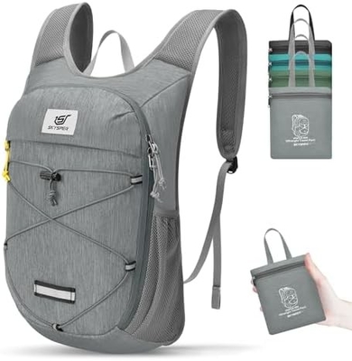 حقيبة ظهر للمشي لمسافات طويلة قابلة للطي SKYSPER - 10L حقيبة سفر خفيفة الوزن للرياضة حقائب سفر تنفسية للرجال النساء