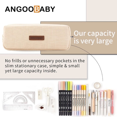 ANGOOBABY حقيبة قلم رصاص صغيرة طالب قلم رصاص كيس عملة كيس تجميل حقيبة مكتب مقالة منظمة للمدرسة المراهقة