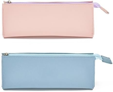 ISuperb 4 Pcs القلم الرصاصة الصغرى قضيب قلم PU الجلد كيس قلم منع الماء المنظم حقيبة التخزين التجميلية سحب كيس للنساء
