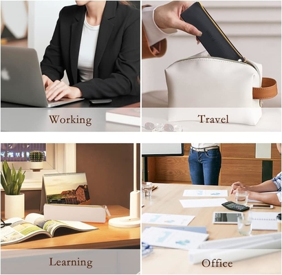 ISuperb 4 Pcs القلم الرصاصة الصغرى قضيب قلم PU الجلد كيس قلم منع الماء المنظم حقيبة التخزين التجميلية سحب كيس للنساء