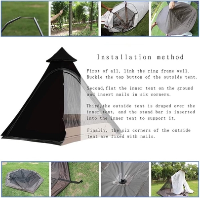 12'x10'x8'قبة خيمة التخييم 5-6 شخص 4 موسم طبقات مزدوجة مضادة للماء مضادة للأشعة فوق البنفسجية خيام مقاومة للرياح العائلة التخييم في الهواء الطلق