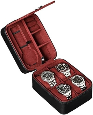 ROTHWELL 5 Watch Travel Case Storage Organizer for 5 Watches. حماية محمولة صلبة مع زيب تناسب كل ساعات اليد