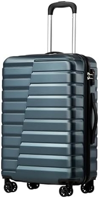 الحقيبة PC ABS TSA الأمتعة 3 قطعة مجموعة قفل الدوار تحمل على (أزرق اللون)