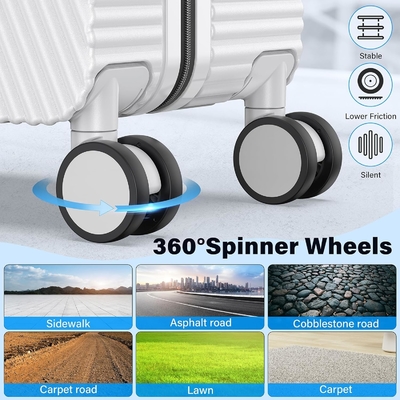 حقيبة حمل، حقيبة قشرة صلبة مع 360 درجة عجلات تدور، حقيبة طيران على متن الطائرة والسحب المزدوج.