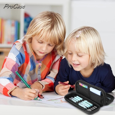 ProCase القلم قلم الرصاص حالة، 2 طبقة EVA زيبر قلم الرصاص مربع كيس سعة كبيرة أدوات المكتب التخزين منظمة للمدرسة