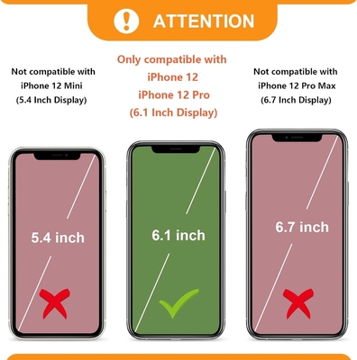 حقيبة iPhone 12/12 Pro crossbody ، علبة حزمة جلدية PU محمية RFID مع فتحة بطاقة