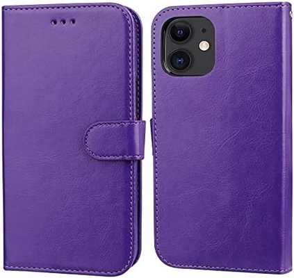 متوافق مع iPhone 12/Pro محفظة محفظة مع حامل البطاقة موقف الجلد PU المقاومة للصدمات حزام المعصم قشرة 6.1 بوصة