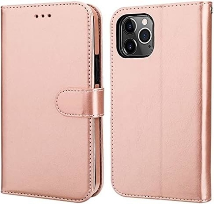متوافق مع iPhone 12/Pro محفظة محفظة مع حامل البطاقة موقف الجلد PU المقاومة للصدمات حزام المعصم قشرة 6.1 بوصة