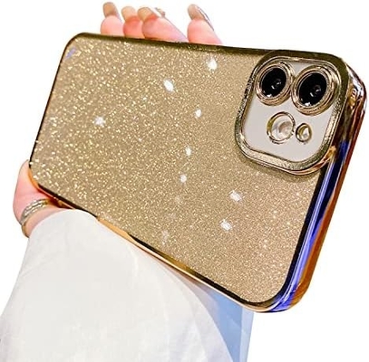 iPhone 12 Pro Max تصميم غلاف شفاف، متضمن براقة ورق لامع فاخر، البوب وجميل