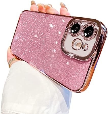 iPhone 12 Pro Max تصميم غلاف شفاف، متضمن براقة ورق لامع فاخر، البوب وجميل