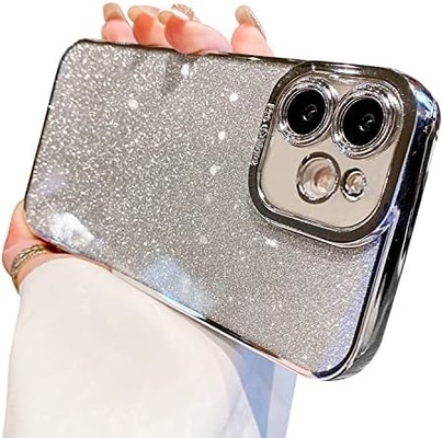 iPhone 12 Pro Max تصميم غلاف شفاف، متضمن براقة ورق لامع فاخر، البوب وجميل