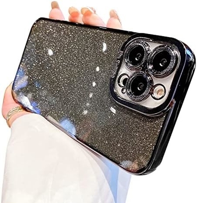 iPhone 12 Pro Max تصميم غلاف شفاف، متضمن براقة ورق لامع فاخر، البوب وجميل