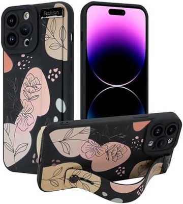 غلاف سيليكوني لـ iPhone 12 Pro Max مع حزام للنساء الفتيات الزهور الرائعة التصميم النمطية الشريط اللاسلكي الناعم القابل للتعديل