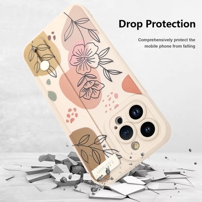 غلاف سيليكوني لـ iPhone 12 Pro Max مع حزام للنساء الفتيات الزهور الرائعة التصميم النمطية الشريط اللاسلكي الناعم القابل للتعديل