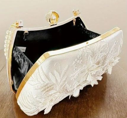 Red Evening Clutch Handbag No Pattern Style for Sophisticated Occasions