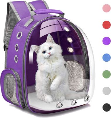 Bubble Carrying Bag for Small Medium dogs Cats, Space Capsule Pet Hiking backpack, Airline Approved Travel carrier - Grey