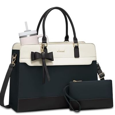 حقيبة أجهزة الكمبيوتر المحمولة للنساء، حقيبة عمل جلدية، حقيبة معلم أعمال مقاومة للماء، حقيبة كمبيوتر كبيرة، حقيبة، هدايا مكتبية للنساء