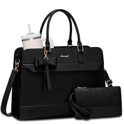 حقيبة أجهزة الكمبيوتر المحمولة للنساء، حقيبة عمل جلدية، حقيبة معلم أعمال مقاومة للماء، حقيبة كمبيوتر كبيرة، حقيبة، هدايا مكتبية للنساء