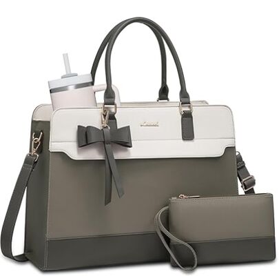 حقيبة أجهزة الكمبيوتر المحمولة للنساء، حقيبة عمل جلدية، حقيبة معلم أعمال مقاومة للماء، حقيبة كمبيوتر كبيرة، حقيبة، هدايا مكتبية للنساء